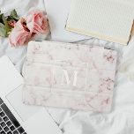 Cubierta De iPad Mini Monograma de mármol de oro Rosa<br><div class="desc">Tapa para iPad diseñada por un personalizado que presenta un diseño moderno de mármol rosa dorado rosa con monograma personalizado.</div>
