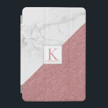 Cubierta De iPad Mini Monograma de Purpurina de oro de Rosa Rubor Girly<br><div class="desc">Portada de Monograma del Rosa de oro de Marble Girly Rubor con purpurina de imitación de oro rosa y espacio para su monograma y nombre personalizado. Fácil de personalizar con texto, fuentes y colores. Creado por el diseñador Zazzle pro BK Thompson © exclusivamente para Cedar y String; por favor contáctenos...</div>