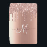 Cubierta De iPad Mini Monograma de Purpurina Metalizado de oro con nombr<br><div class="desc">El diseño es una foto y los fundas no están hechos con purpurinas, secuencias, metales o bosques reales. Este diseño también está disponible en otros modelos. También puede transferir este diseño a otro producto. No se utilizó ningún purpurina real para fabricar este producto. Este diseño puede ser personalizado en el...</div>