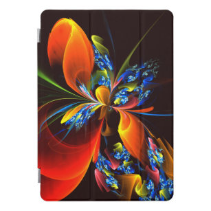 Cubierta Para iPad Pro Naranja azul Floral Moderno Resumen Patrón de arte