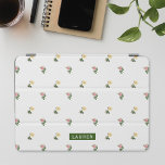 Cubierta De iPad Mini Nombre Personalizado de Floral Vintage<br><div class="desc">portada inteligente para iPad diseñada por personalizados que presenta un patrón floral vintage con nombre/monograma personalizado.</div>