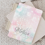 Cubierta De iPad Mini Patrón de bokeh de Bonito de Purpurina rosa<br><div class="desc">Personalice fácilmente este patrón purpurina de bokeh de color rosa con su nombre personalizado y/o monograma.</div>