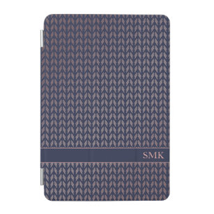 Cubierta De iPad Mini Patrón tribal Boho del Relieve metalizado dorado r
