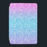 Cubierta De iPad Mini Purpurina Retro Colorido Y Parkles<br><div class="desc">Elegante purpurina retro simple y colorido y chispas. Purpurina de tonos de degradado rosa verde y azul.</div>