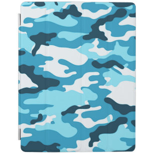 Cubierta De iPad Patrón de camuflaje azul