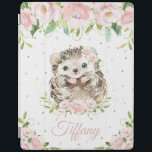 Cubierta De iPad Único Hedgehog Pastel Rubor Flor Rosa<br><div class="desc">c) El estudio Happy Cat Studio</div>