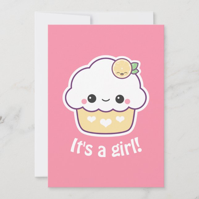 Cubierta de limón lindo Bebé Invitaciones de ducha (Anverso)