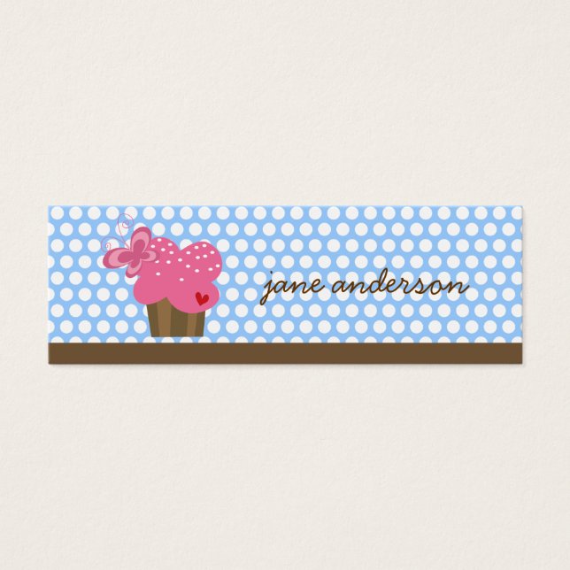 Cubierta de mariposa Cupcake Cumpleaños fiesta DIY (Frente)