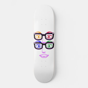 Cubierta de monopatín de gafas de cuatro ojos colo