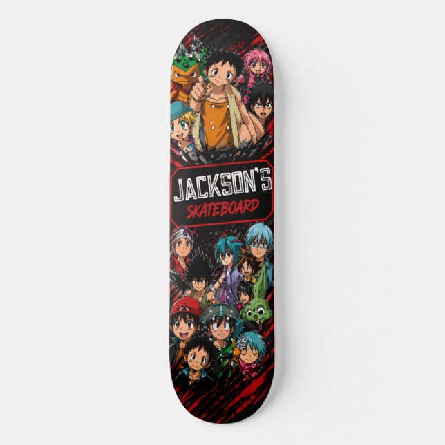 Cubierta de monopatín de regalo de anime personali (Anverso)