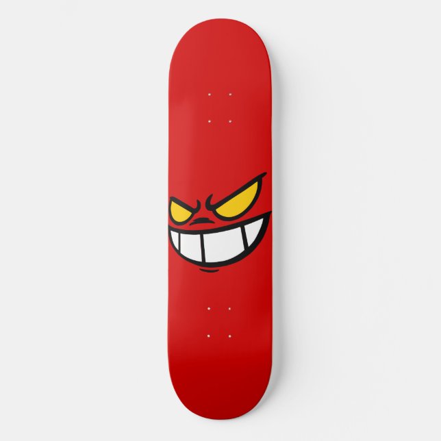 Cubierta de monopatín Phantom Smile™ Bold Red (Anverso)