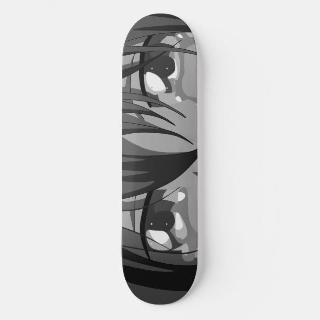 Cubierta de patinaje para skateboard Sad Anime Eye (Anverso)