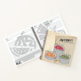 Cubierta de recetas de libros de cocina personal