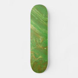 Cubierta de skateboard abstracto verde suave de Na