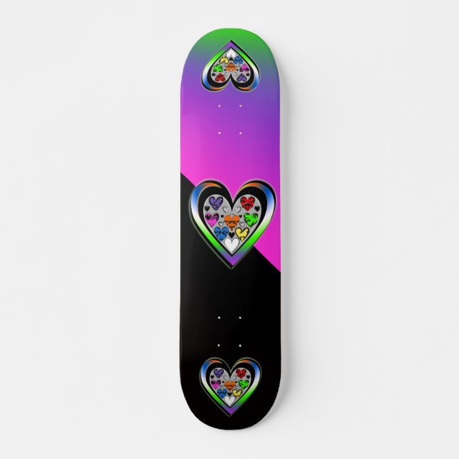 Cubierta de skateboard Colores de amor (Anverso )