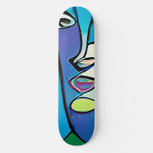Cubierta de skateboard de arte abstracto moderno d (Anverso)