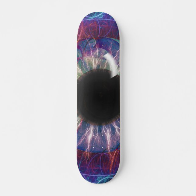 Cubierta de skateboard de ojos de Tesla (Anverso )