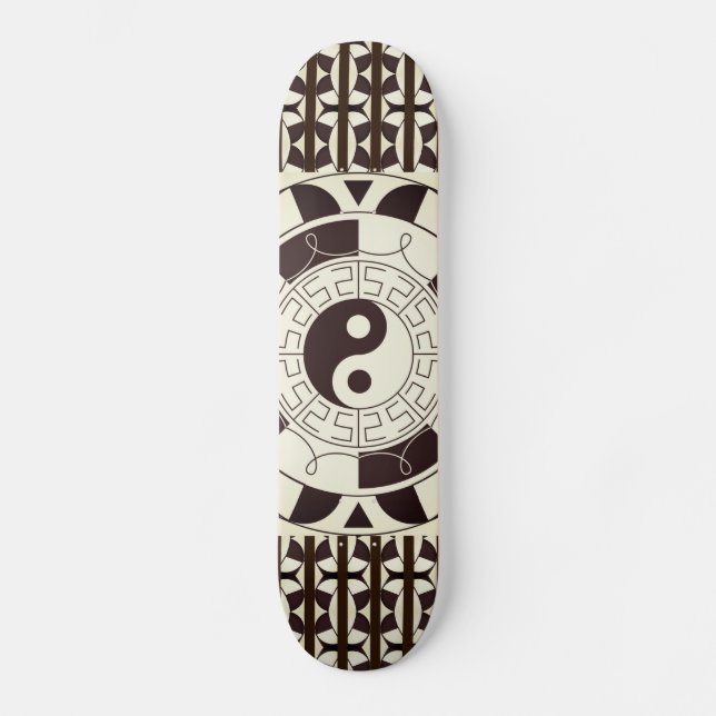 Cubierta de skateboard del patrón Yin Yang (Anverso)
