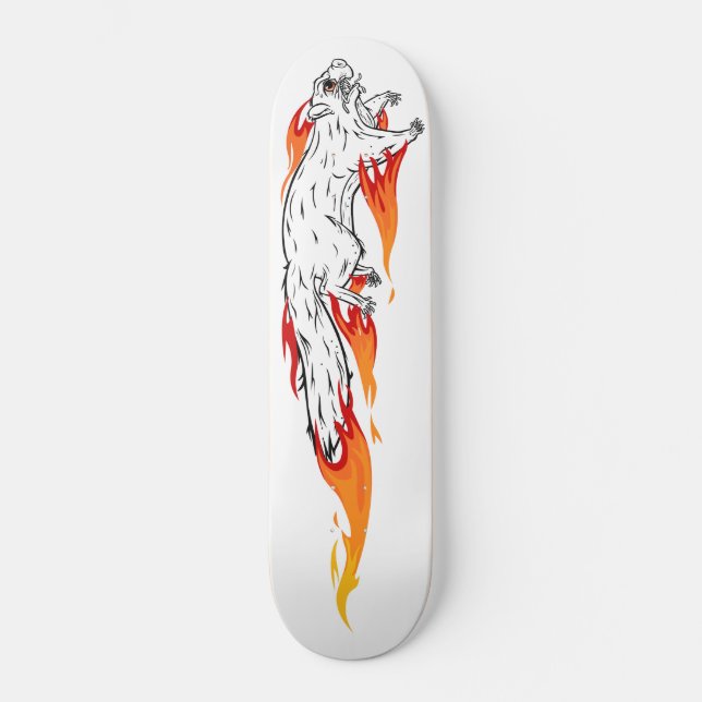 Cubierta de skateboard Fiery Speedy Squirrel (Anverso)