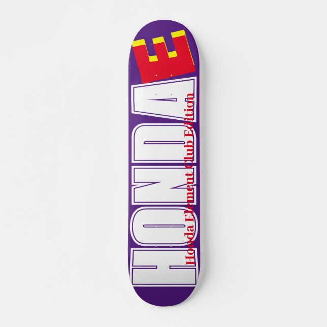 Cubierta de skateboard HONDA ELEMENT CLUB EDITION  (Anverso )