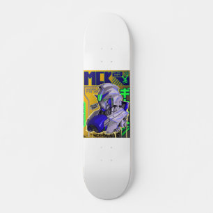 cubierta de skateboard inspirada en gundam