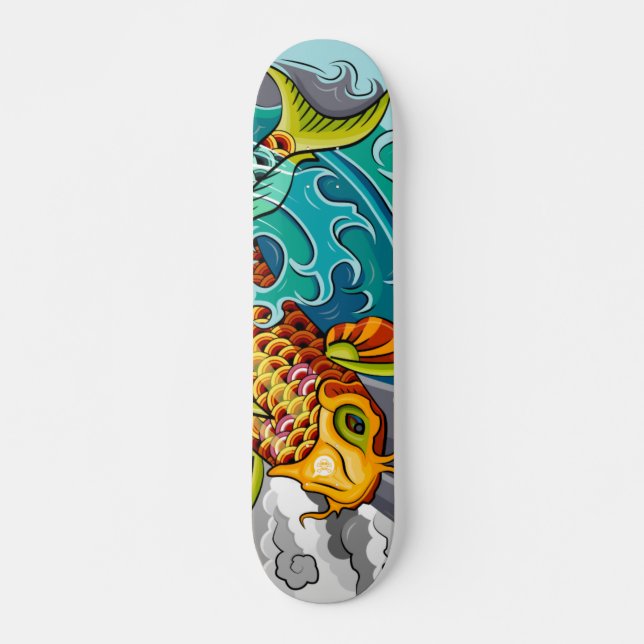Cubierta de skateboard 'Koi' (Anverso )