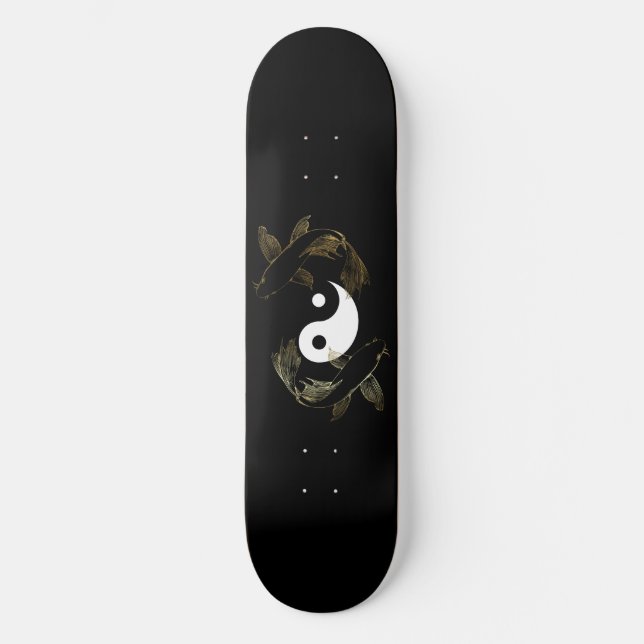 Cubierta de skateboard "Koi-Yin Yang" (Anverso)