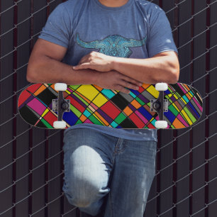 Cubierta de skateboard multicolor