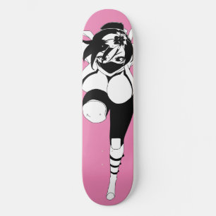 Cubierta de skateboard Ninja Anime Chica