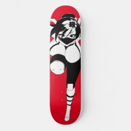Cubierta de skateboard Ninja Anime Chica