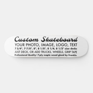 Cubierta de skateboard personalizada de 8.25" para