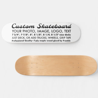 Cubierta de skateboard personalizada de 8,5" para