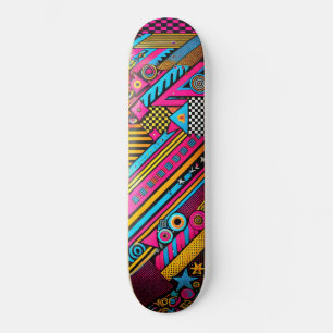 Cubierta de skateboard Retro 80 y 90 - Colores neg