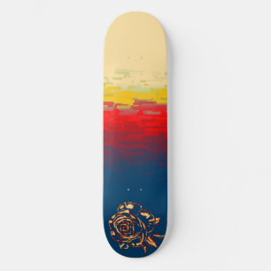 Cubierta de skateboard Rosa abstracta