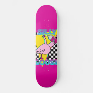 Cubierta de skateboard rosa Vintage 80s Silly Goos