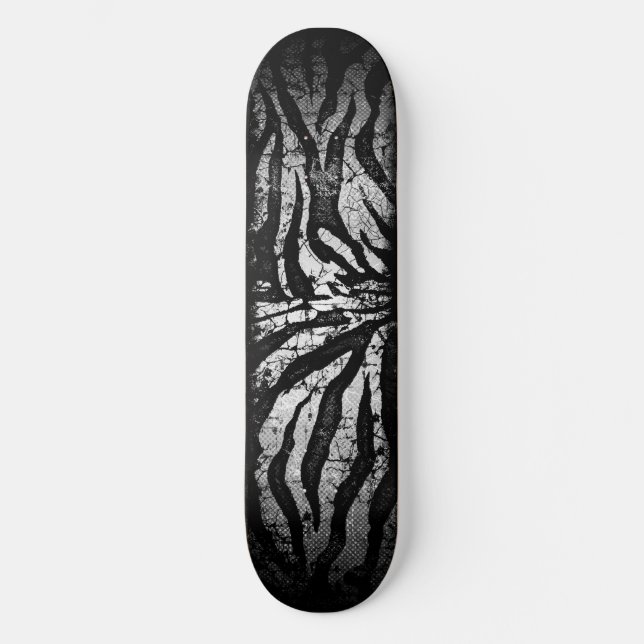 Cubierta de skateboard Zebra Grunge (Anverso)
