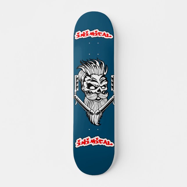 Cubierta de skull para skateboard Inimical (Anverso )