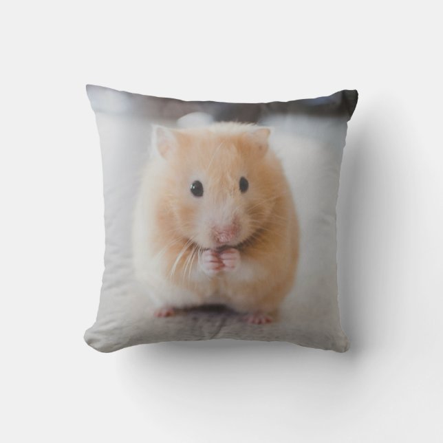 Cubierta del cojín de impresión de Hamster corto - (Anverso)