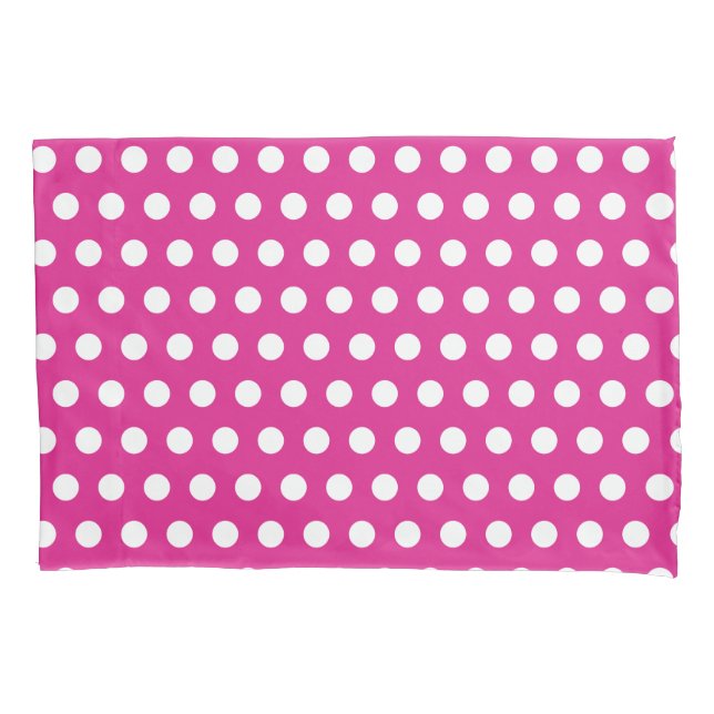 Cubierta del dúvet de puntos de polka rosado de la (Anverso)