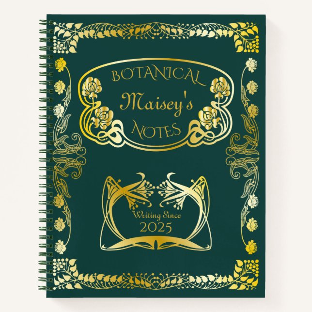Cubierta del libro Art Nouveau Motifs botánicos Go (Anverso)