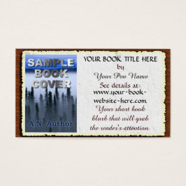 Cubierta del libro de promoción de escritores/auto