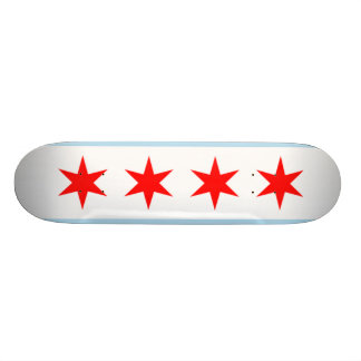 Cubierta del monopatín de la bandera de Chicago