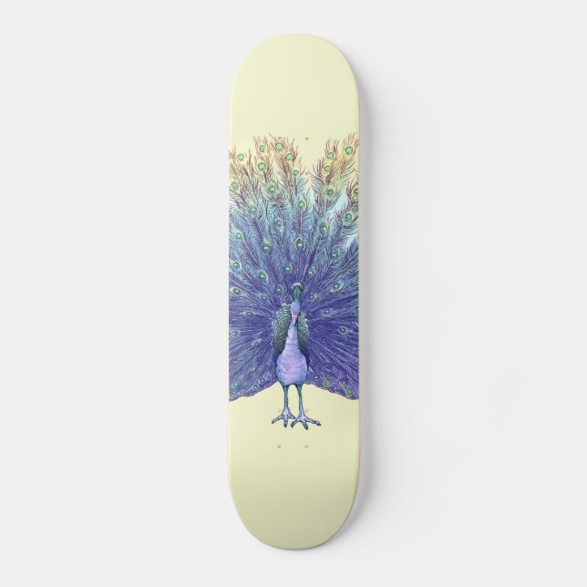 Cubierta del monopatín del pavo real (Anverso)