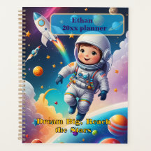 Cubierta del planificador espacial infantil de per