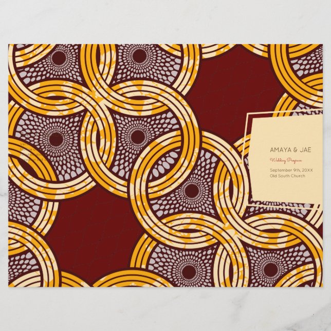 Cubierta del programa floral African Ankara Kiteng (Anverso)