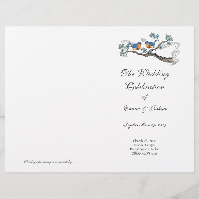 Cubierta del programa Vintage Bluebird (Anverso)