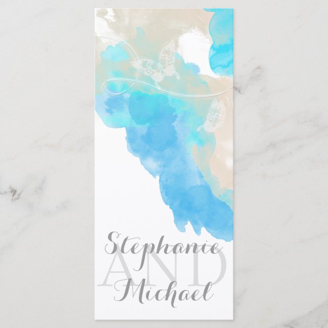 Cubierta del programa Watercolor Mariposa Ocean Sh (Anverso)