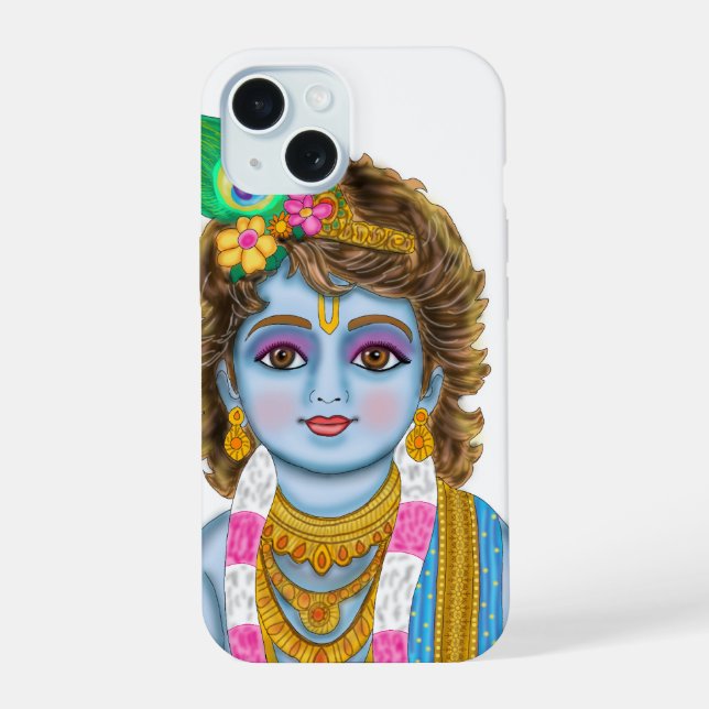 Cubierta del teléfono de Krishna infantil (Reverso )