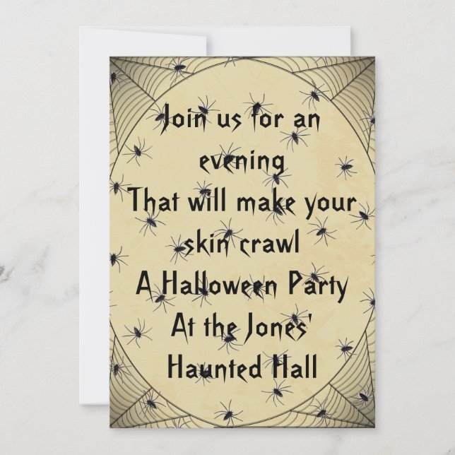 Cubierta en la invitación de la fiesta de hallowee (Anverso)