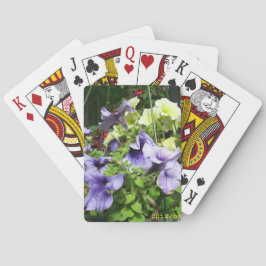 Cubierta Floral De Cartas De Juego